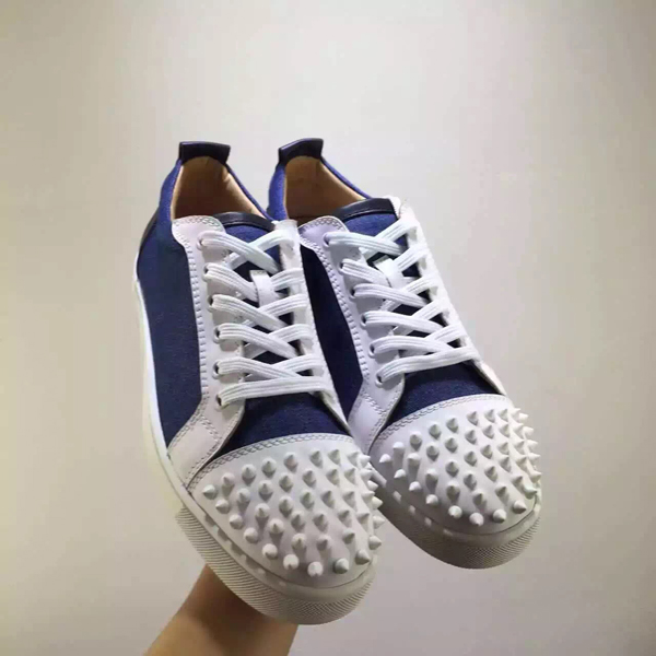 クリスチャン ルブタンスニーカーコピー スリッポンスパイク デニム Christian Louboutin Louis SS16新作